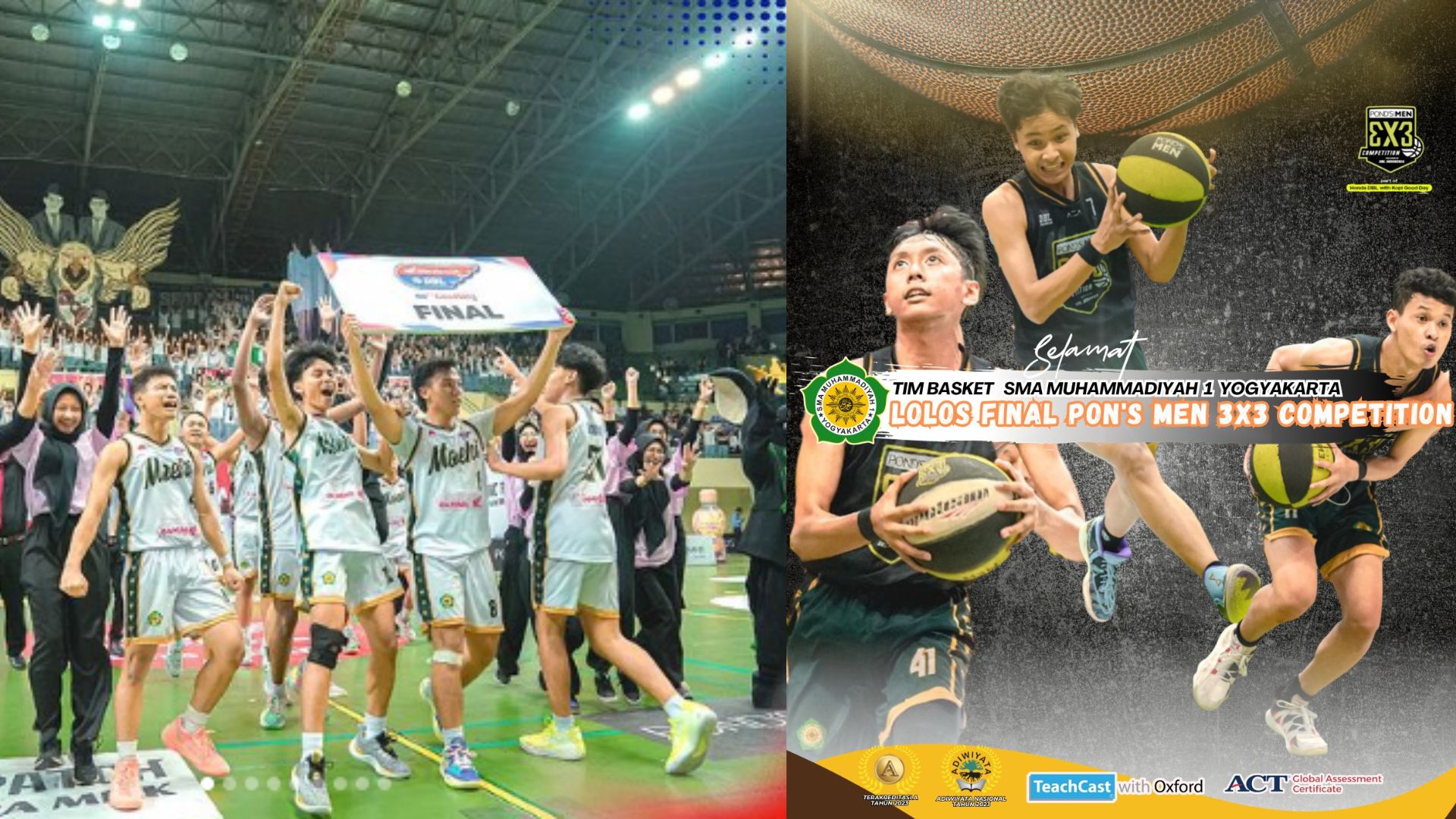 SEJARAH BARU : BASKET PUTRA SMA MUHI LOLOS FINAL HONDA DBL DIY 2023