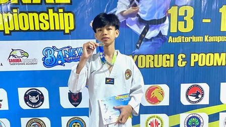 BAKAT ANDRIYAN AHMAD BORONG JUARA DI DUA AJANG TAEKWONDO