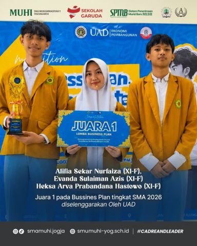 Murid SMA Muhi Raih Juara I Lomba Business Plan Tingkat SMA