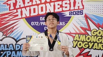 TOREHKAN PRESTASI, WIDYA PRADANA MUKTI PANGESTU RAIH JUARA 2 TAEKWONDO INDONESIA CHAMPIONSHIP 2025